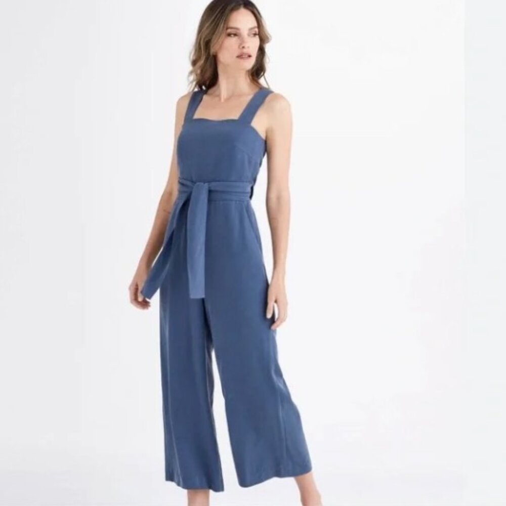 Vetta Capsule Apron Jumpsuit Washed Navy size 14